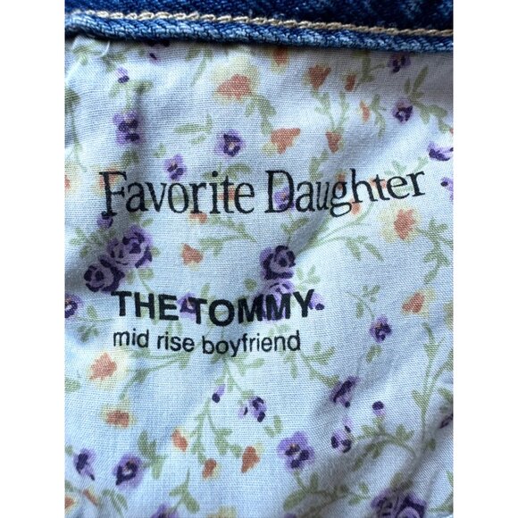 Favorite Daughter The Tommy Mid-Rise Light Wash Embroidered Denim Jeans Women's - Picture 8 of 10